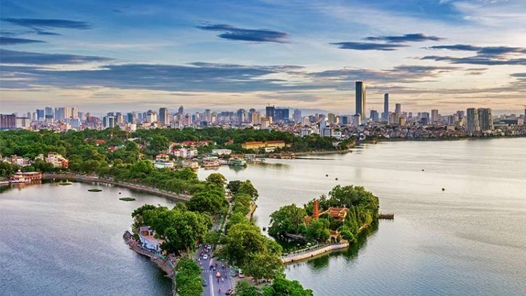 Aerial view of a city