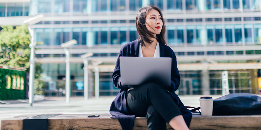 Women with laptop