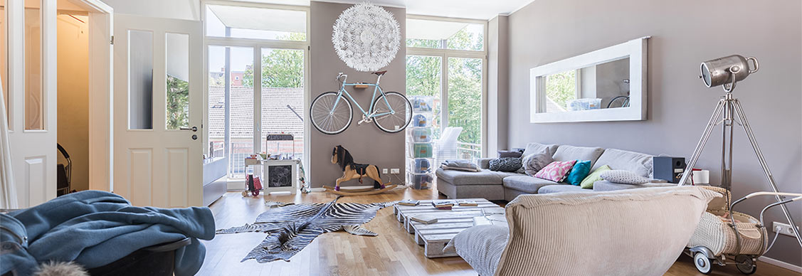 HDR shot of a modern living room