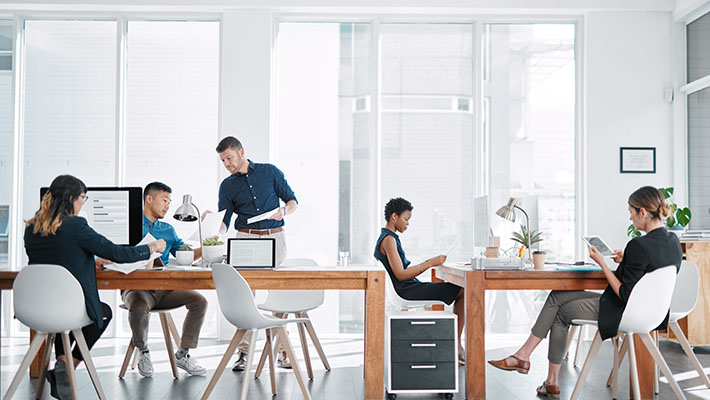 People working at office