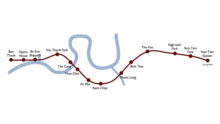 HCMC’s Metro line journey map